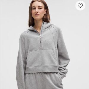 Grey lululemon half zip scuba cropped XL/XXL